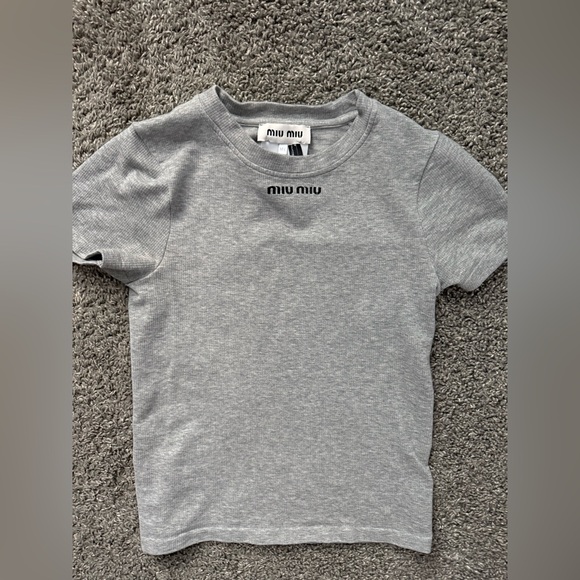 Miu Miu Seamless mélange T-shirt - Picture 6 of 11